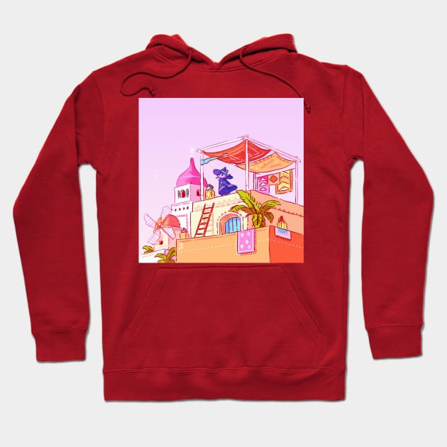 Village in a desert Hoodie by Freeminds